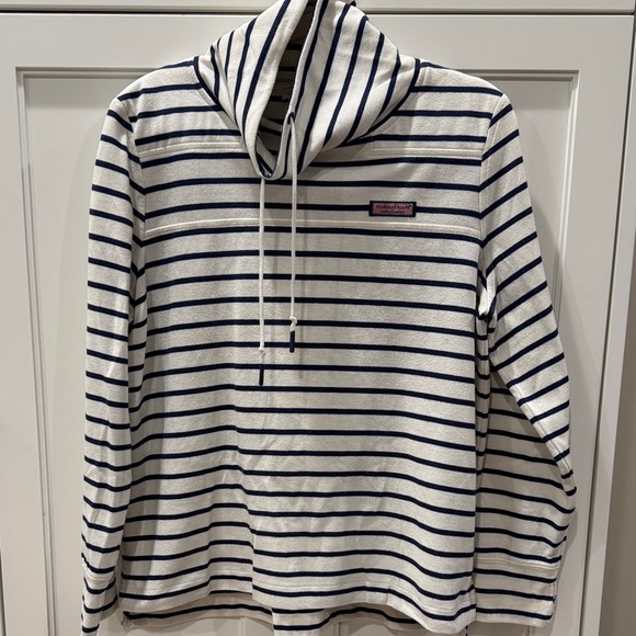 Vineyard Vines Navy and White Striped Pullover - Picture 1 of 5